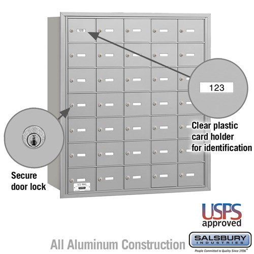 4B+ Horizontal Mailbox with 35 A Doors