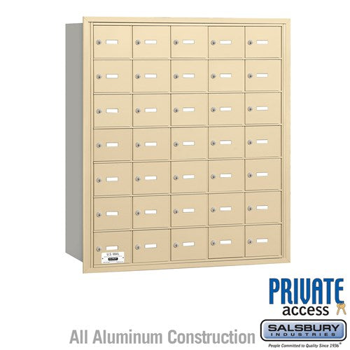 4B+ Horizontal Mailbox with 35 A Doors