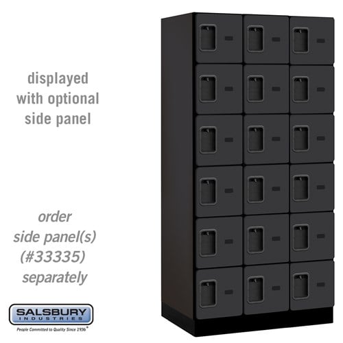 Designer Wood Locker — 6 Tier, 3 Wide