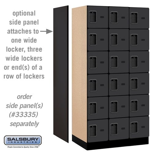 Designer Wood Locker — 6 Tier, 3 Wide