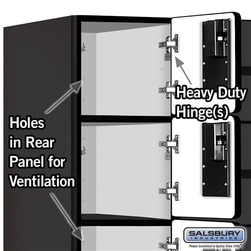 Designer Wood Locker — 6 Tier, 3 Wide