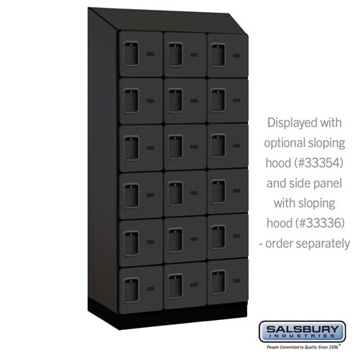 Designer Wood Locker — 6 Tier, 3 Wide
