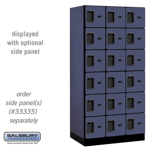 Designer Wood Locker — 6 Tier, 3 Wide