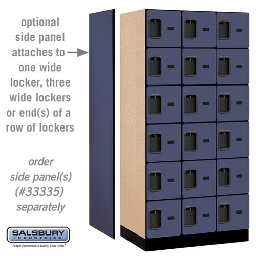 Designer Wood Locker — 6 Tier, 3 Wide