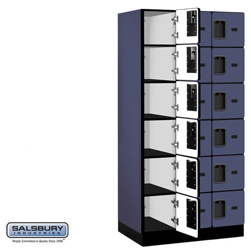 Designer Wood Locker — 6 Tier, 3 Wide