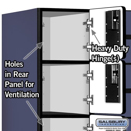 Designer Wood Locker — 6 Tier, 3 Wide