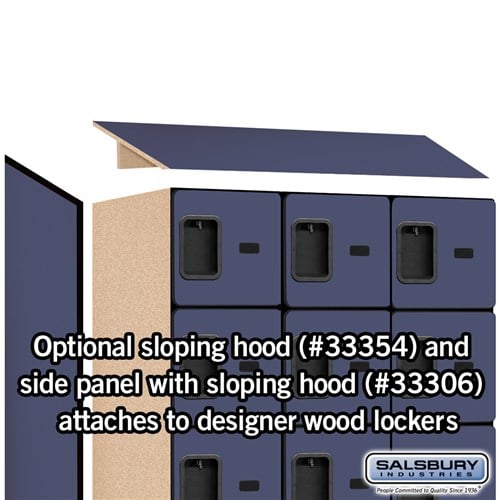 Designer Wood Locker — 6 Tier, 3 Wide