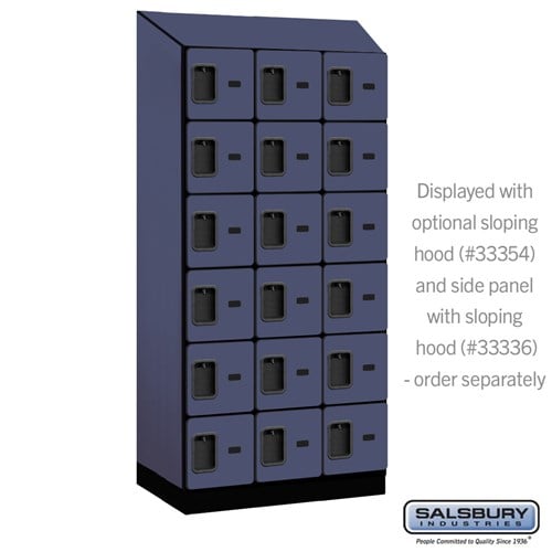 Designer Wood Locker — 6 Tier, 3 Wide