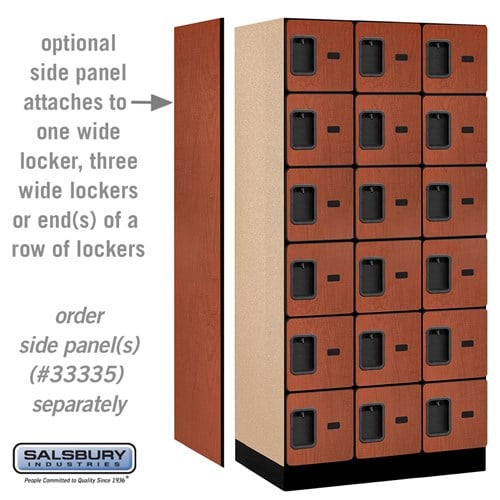 Designer Wood Locker — 6 Tier, 3 Wide