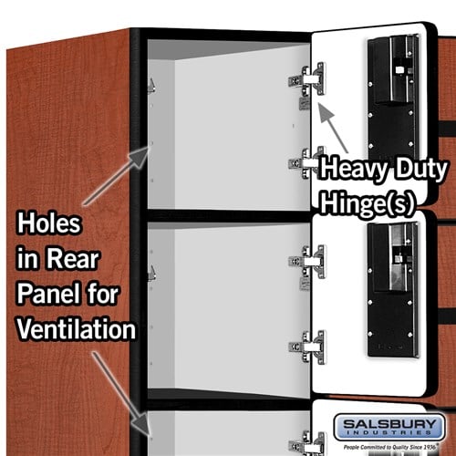 Designer Wood Locker — 6 Tier, 3 Wide