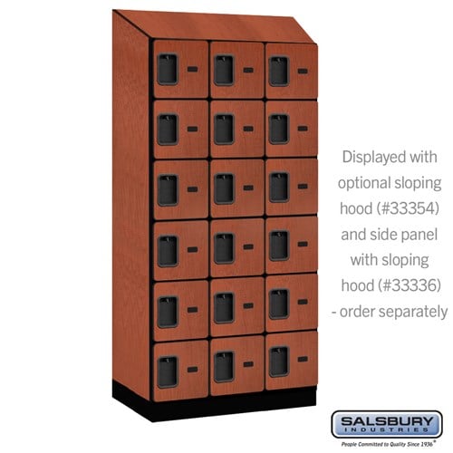 Designer Wood Locker — 6 Tier, 3 Wide