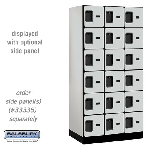 Designer Wood Locker — 6 Tier, 3 Wide