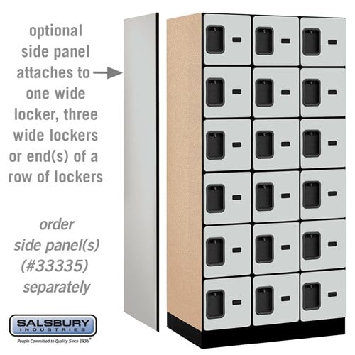Designer Wood Locker — 6 Tier, 3 Wide