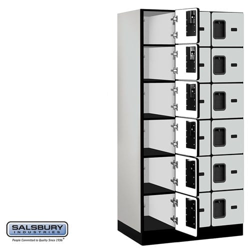 Designer Wood Locker — 6 Tier, 3 Wide