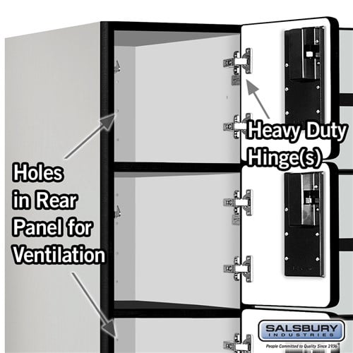 Designer Wood Locker — 6 Tier, 3 Wide