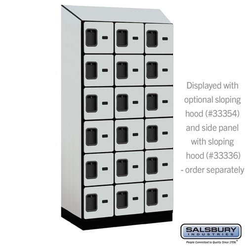 Designer Wood Locker — 6 Tier, 3 Wide
