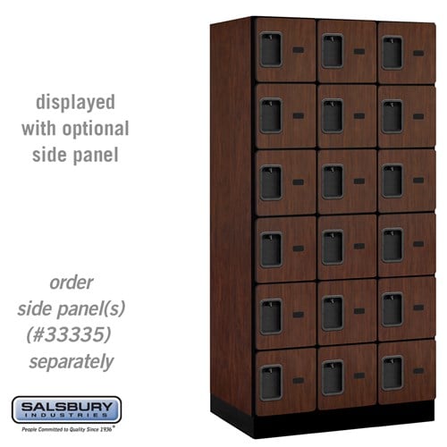 Designer Wood Locker — 6 Tier, 3 Wide