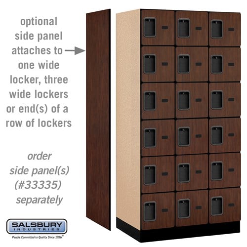 Designer Wood Locker — 6 Tier, 3 Wide