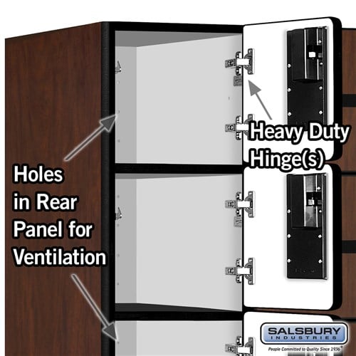 Designer Wood Locker — 6 Tier, 3 Wide