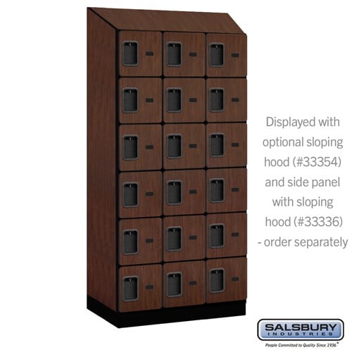 Designer Wood Locker — 6 Tier, 3 Wide