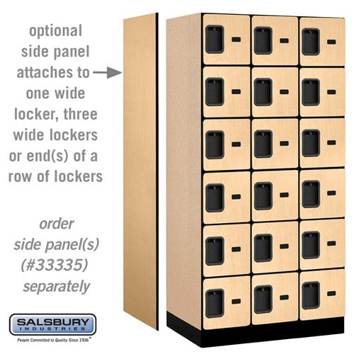 Designer Wood Locker — 6 Tier, 3 Wide