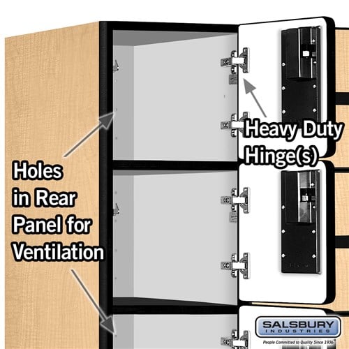 Designer Wood Locker — 6 Tier, 3 Wide