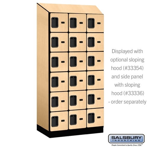 Designer Wood Locker — 6 Tier, 3 Wide