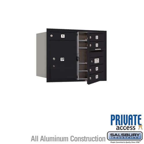 4C Horizontal Mailbox with 5 Doors & 1 Parcel Locker - Your Locker Store