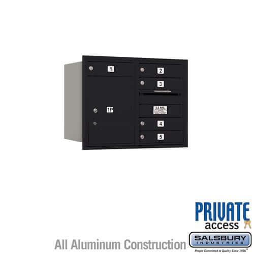 4C Horizontal Mailbox with 5 Doors & 1 Parcel Locker - Your Locker Store