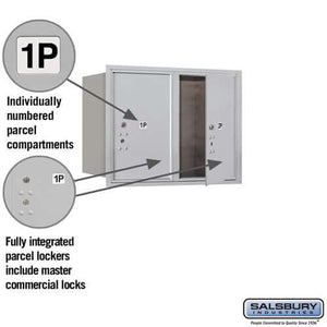 4C Horizontal Parcel Locker with 2 Doors