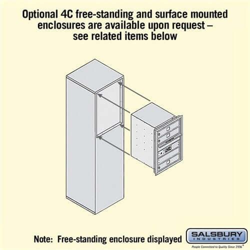 4C Horizontal Mailbox with 3 doors - Your Locker Store
