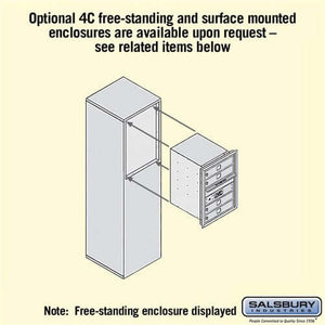 4C Horizontal Mailbox with 4 Doors