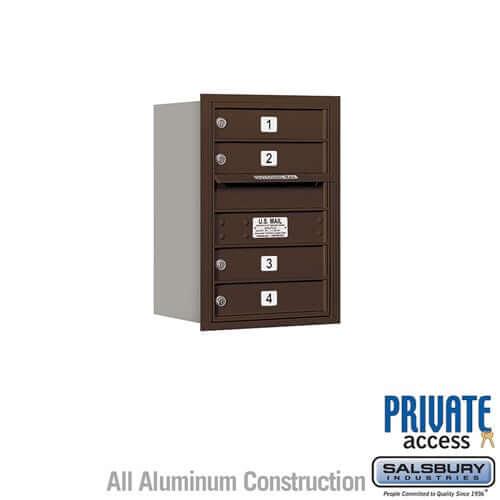 4C Horizontal Mailbox with 4 Doors - Your Locker Store