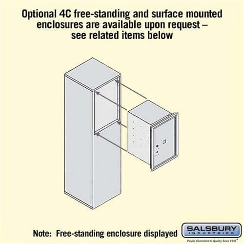 4C Horizontal Parcel Locker with 1 Door - Your Locker Store