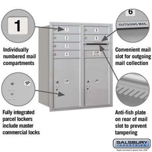 Load image into Gallery viewer, 4C Horizontal Mailbox with 6 Doors &amp; 2 Parcel Lockers