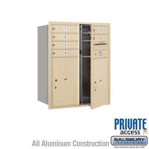 4C Horizontal Mailbox with 6 Doors & 2 Parcel Lockers