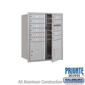 4C Horizontal Mailbox with 10 Doors & 2 Parcel Lockers