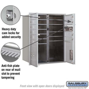 4C Horizontal Mailbox with 10 Doors & 2 Parcel Lockers