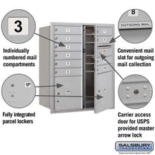 Load image into Gallery viewer, 4C Horizontal Mailbox with 10 Doors &amp; 2 Parcel Lockers