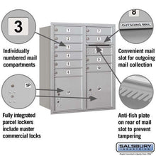 Load image into Gallery viewer, 4C Horizontal Mailbox with 10 Doors &amp; 2 Parcel Lockers