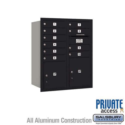 4C Horizontal Mailbox with 10 Doors & 2 Parcel Lockers - Your Locker Store