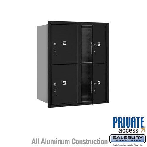 4C Horizontal Parcel Locker with 4 Doors - Your Locker Store