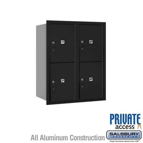 4C Horizontal Parcel Locker with 4 Doors - Your Locker Store