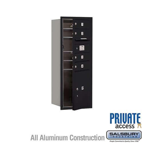 4C Horizontal Mailbox with 4 Doors & 1 Parcel Locker - Your Locker Store