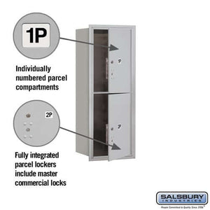 4C Horizontal Parcel Locker with 2 Doors