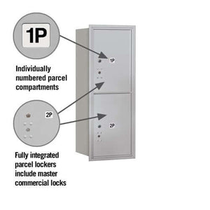 4C Horizontal Parcel Locker with 2 Doors