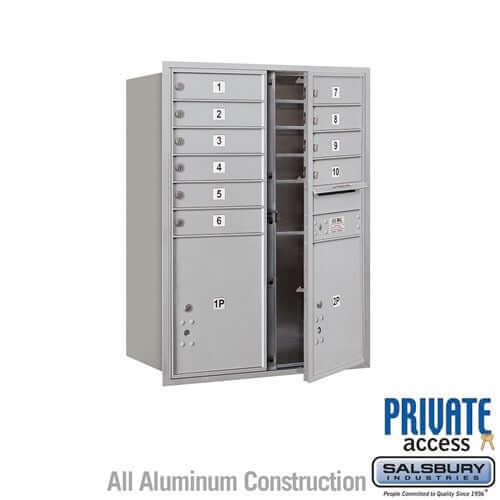4C Horizontal Mailbox with 10 Doors & 2 Parcel Lockers - Your Locker Store