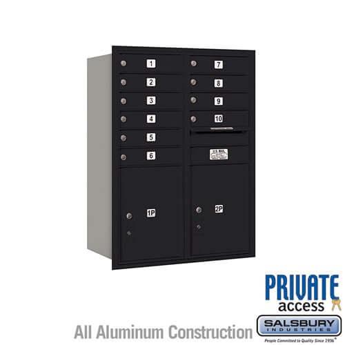 4C Horizontal Mailbox with 10 Doors & 2 Parcel Lockers - Your Locker Store