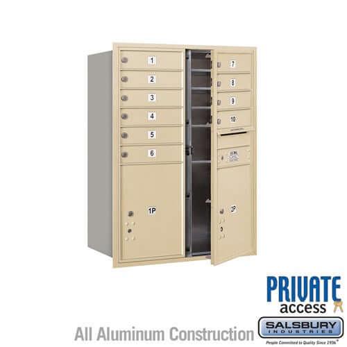 4C Horizontal Mailbox with 10 Doors & 2 Parcel Lockers - Your Locker Store