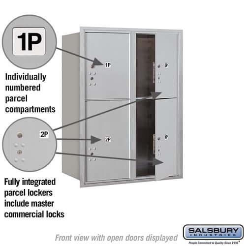 4C Horizontal Parcel Locker with 4 Doors - Your Locker Store